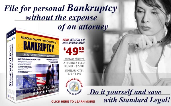 do it yourself Bankruptcy software from Standard Legal