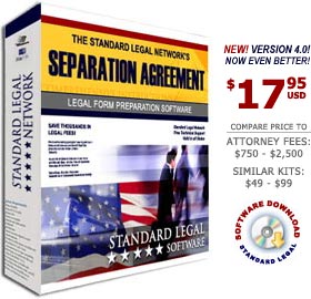 Marital Separation Agreement Legal Form Software from Standard Legal