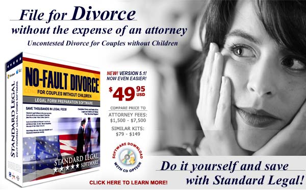 Click here to learn more about do it yourself Divorce software from Standard Legal