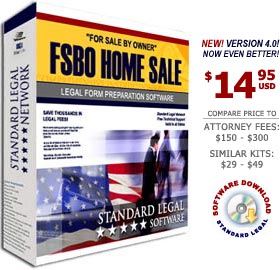 For Sale by Owner Home Sale Legal Forms Software