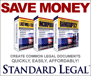 Save Money with do it yourself legal forms software from Standard Legal